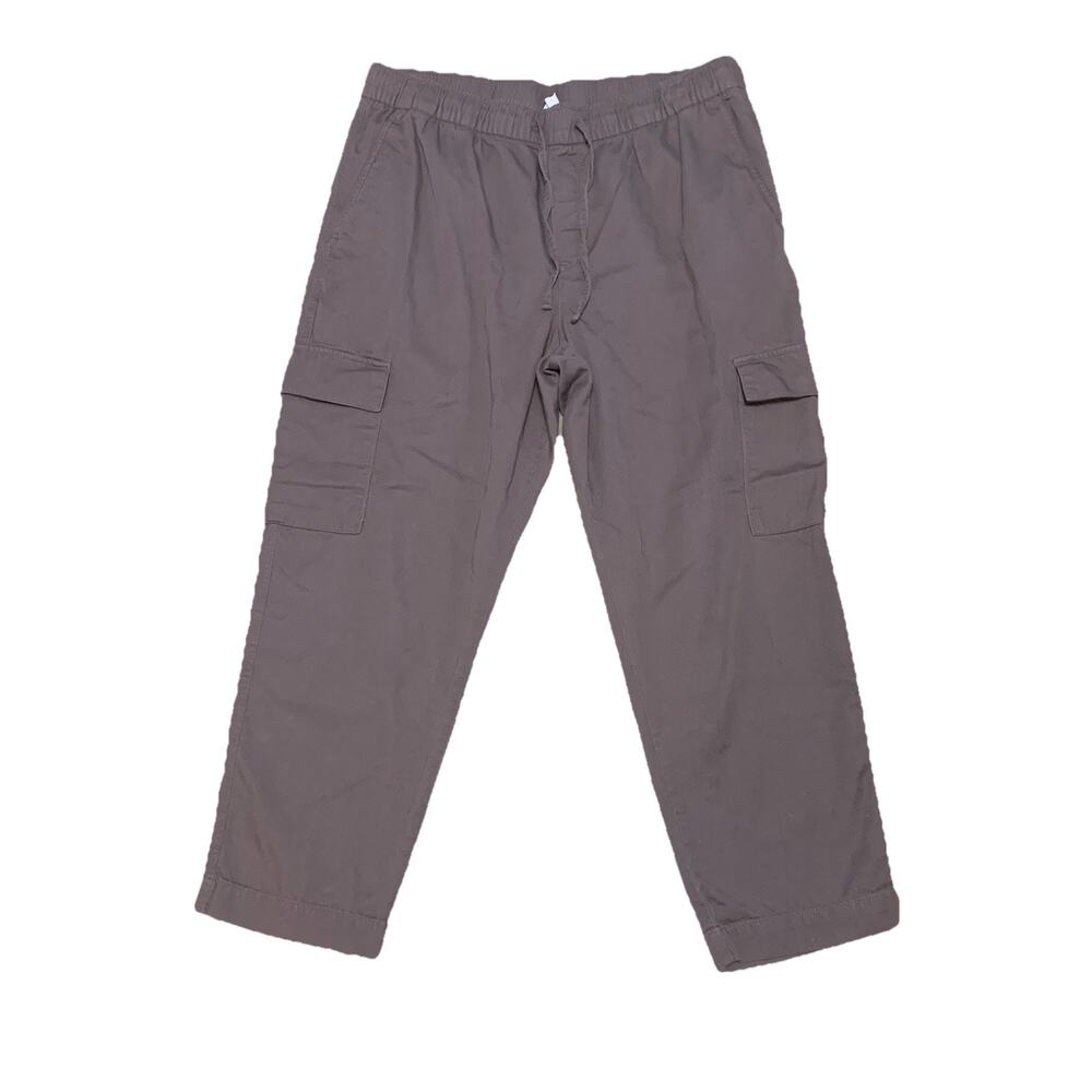 Gap Easy Pant Cargo High Rise Ankle Length Womens Large Taupe Brown